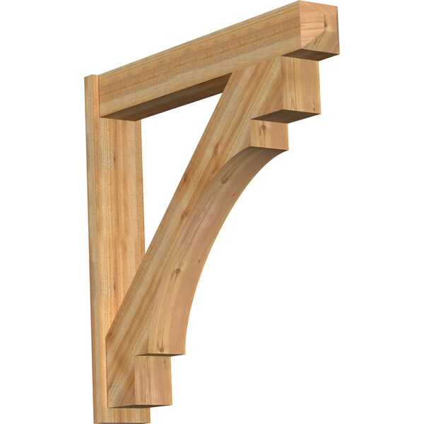 Ekena Millwork Merced Craftsman Rough Sawn Outlooker, Western Red Cedar, 8"W x 48"D x 48"H OUT08X48X48MRC04RWR - main